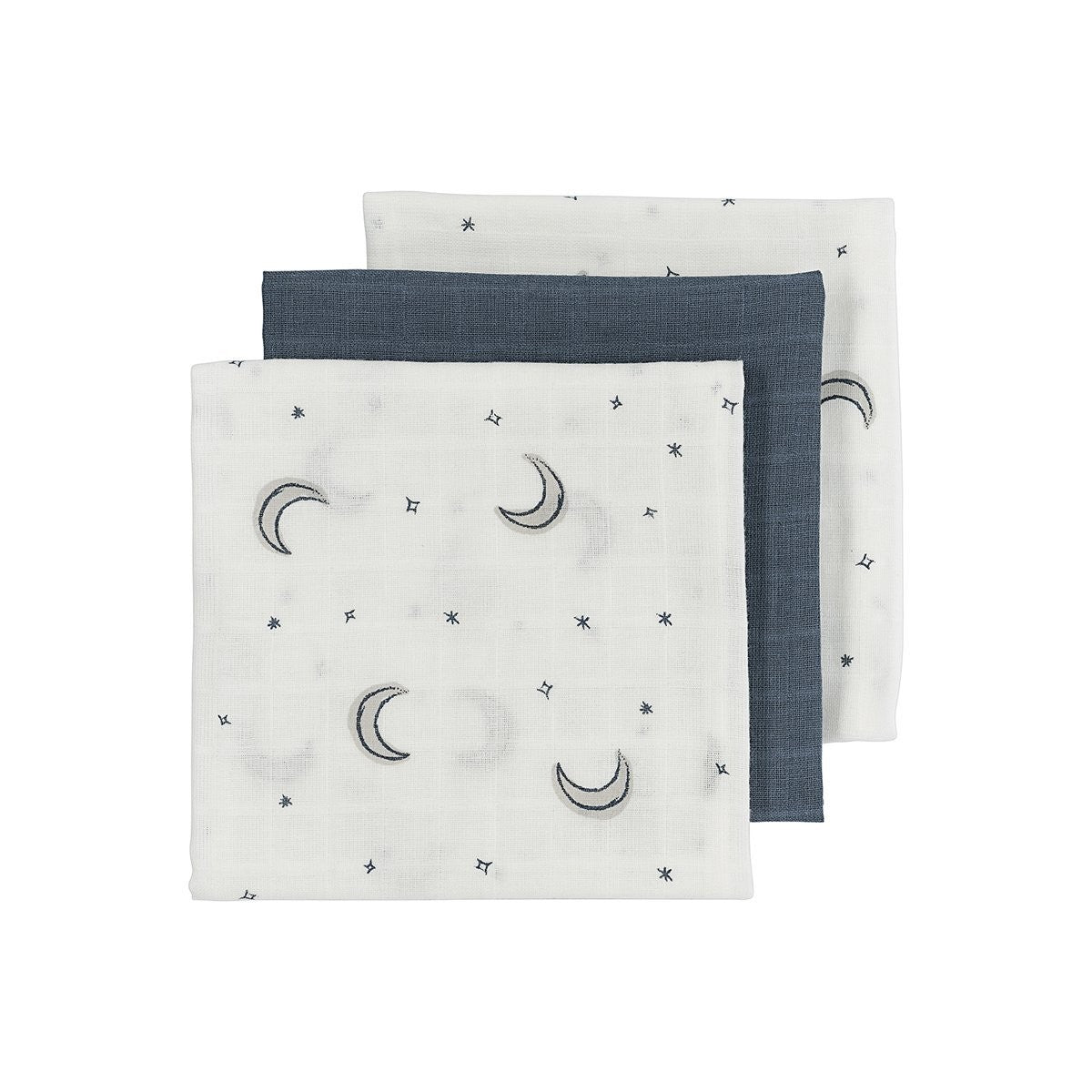 Muselina Mediana Meyco Moon Indigo Pack De 3