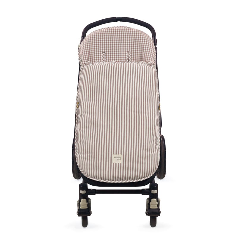 Saco Silla Walking Mum Entretiempo Praliné Vichy/Rayas
