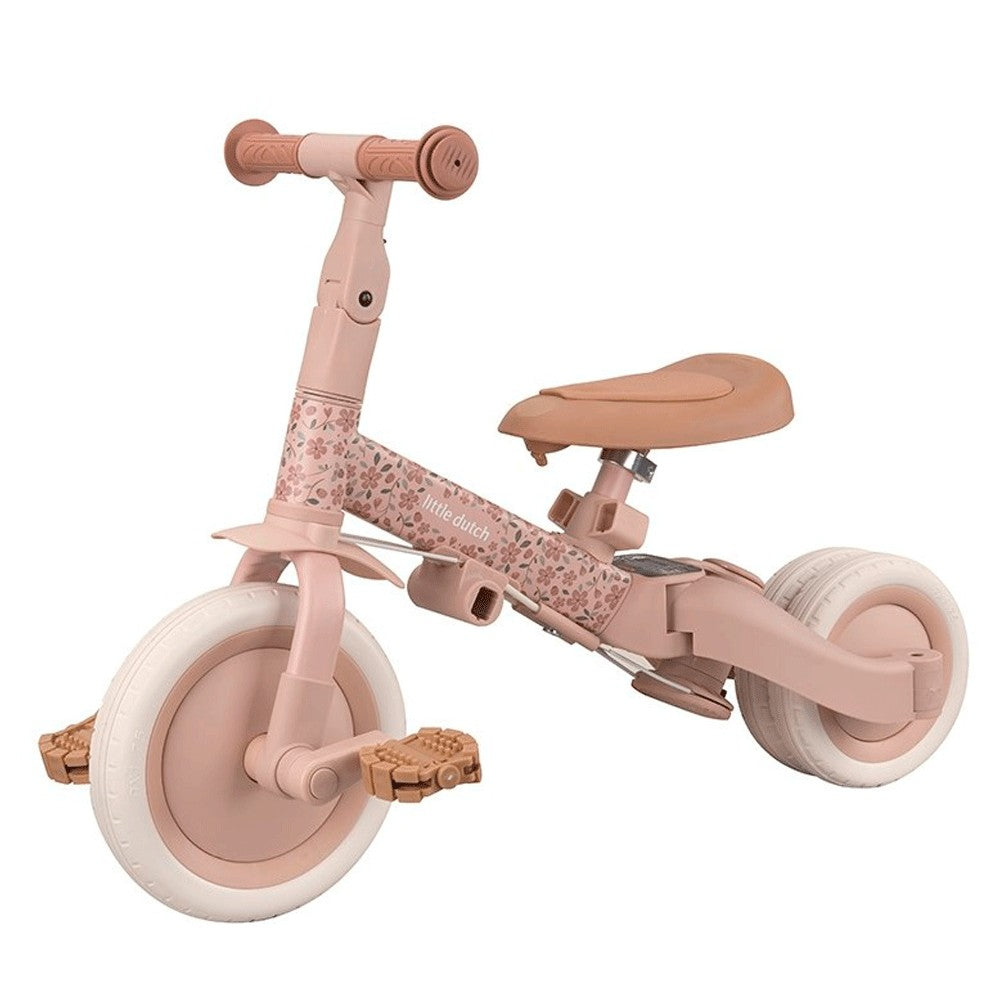 Triciclo con barra Little Dutch 4 en 1 Flores
