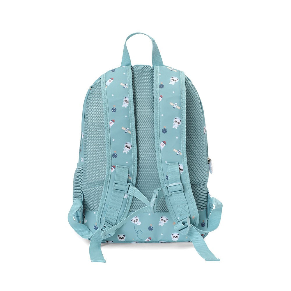 Mochila Mediana Tutete Pandas in Space + Llavero