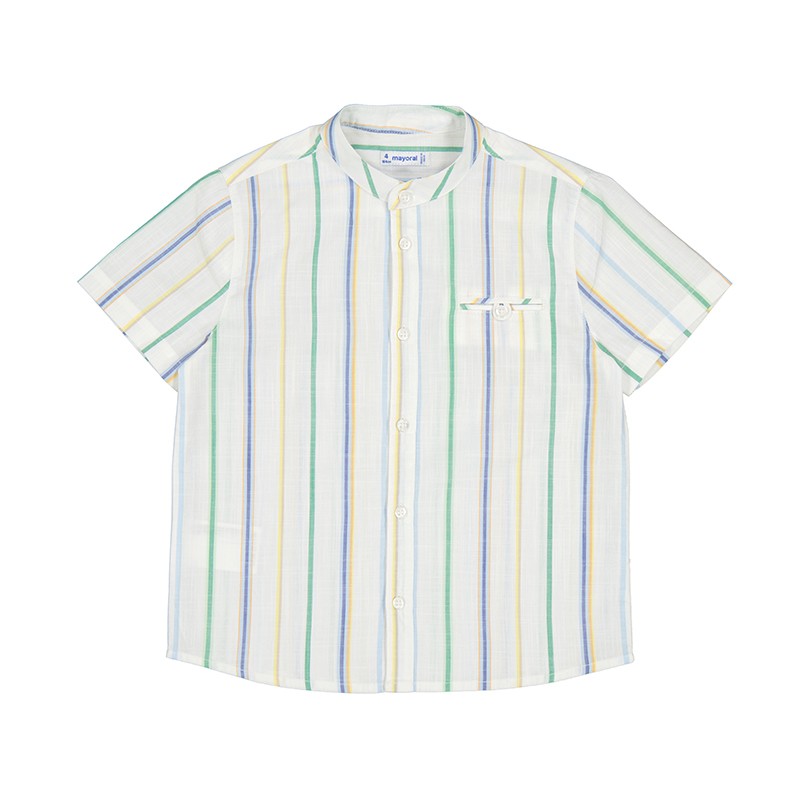 Camisa Mayoral manga corta cuello mao rayas