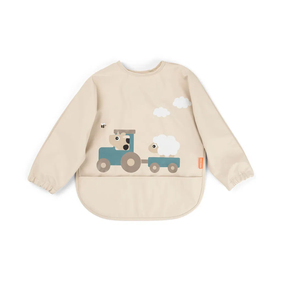 Babero Done By Deer con bolsillo y mangas Tiny Farm