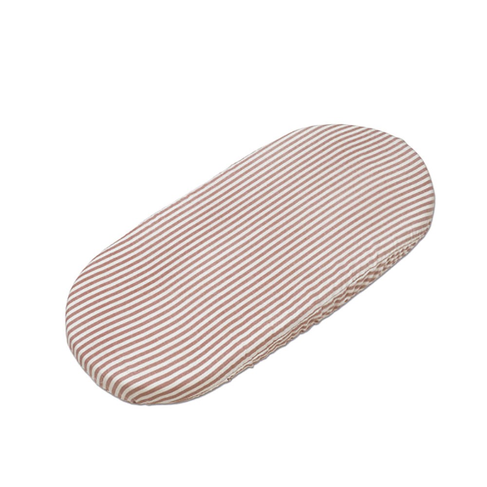 Funda Colchón Cuco Rayas+ Muselina Vichy Walking Mum Praliné