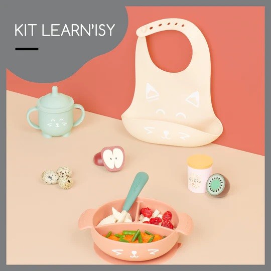 Kit de vajilla de silicona 15-24 meses Babymoov LEARN'ISY
