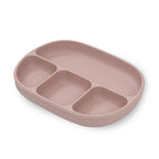 Plato compartimentado de silicona Interbaby con tapa y ventosa