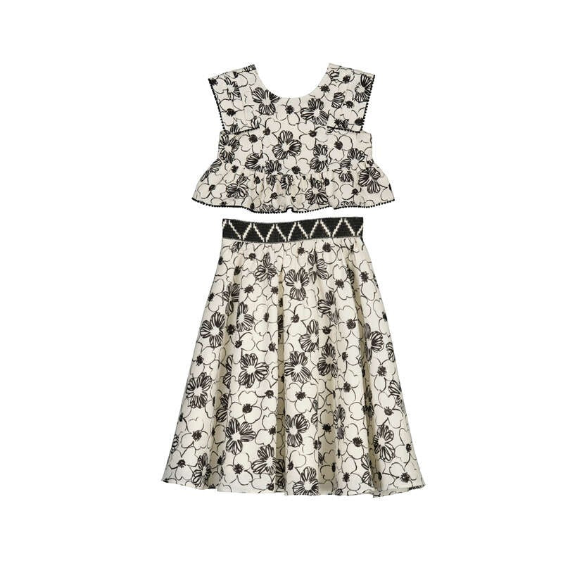 Conjunto falda midi Abel and Lula estampada