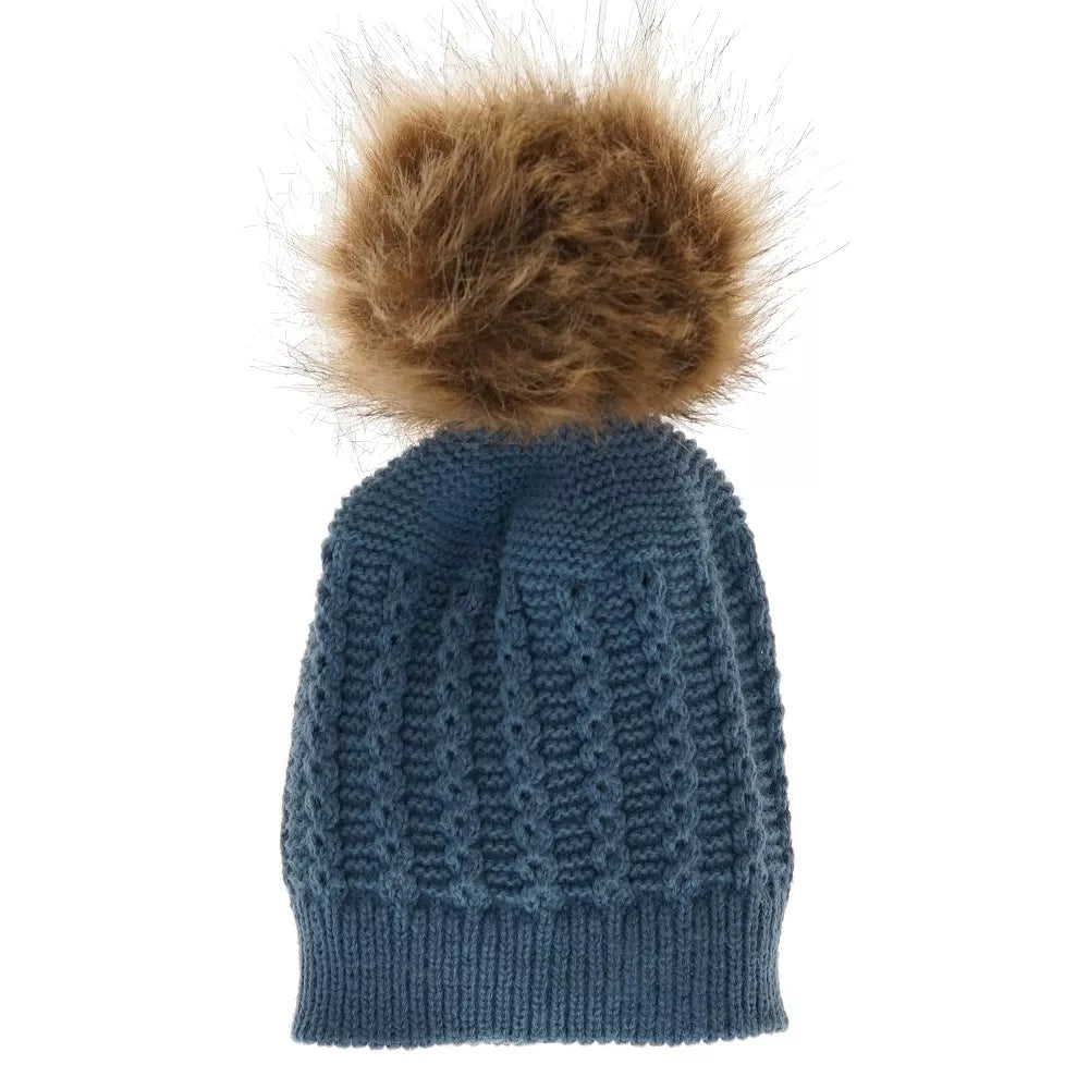 Gorrito bebé Marta y Paula Trenzas con pompón