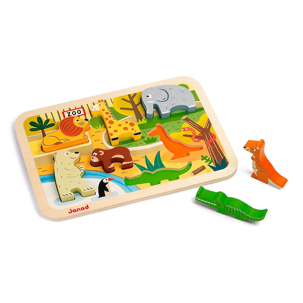 Chunky Puzzle Janod Zoo 7 piezas