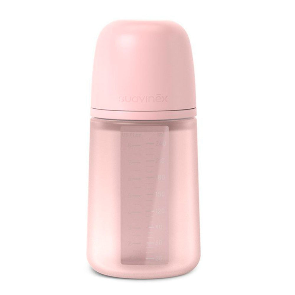 Biberon Fisiologico 240ml Silicona Suavinex Pro flujo Medio +3 Meses.