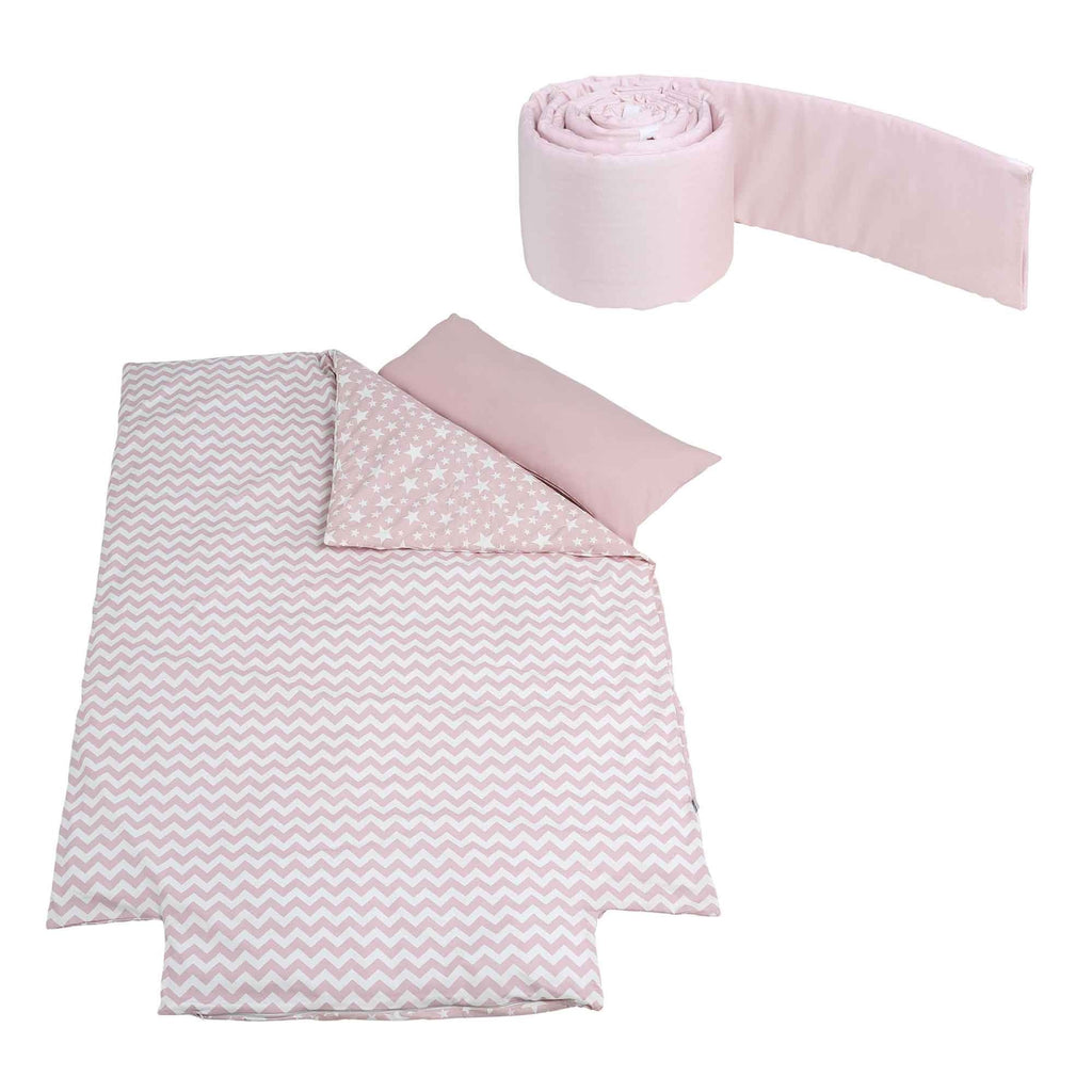 Kit nórdico + protector + funda almohada cuna 120 X 60 MICUNA TX-1812 ÉTNICO GRIS