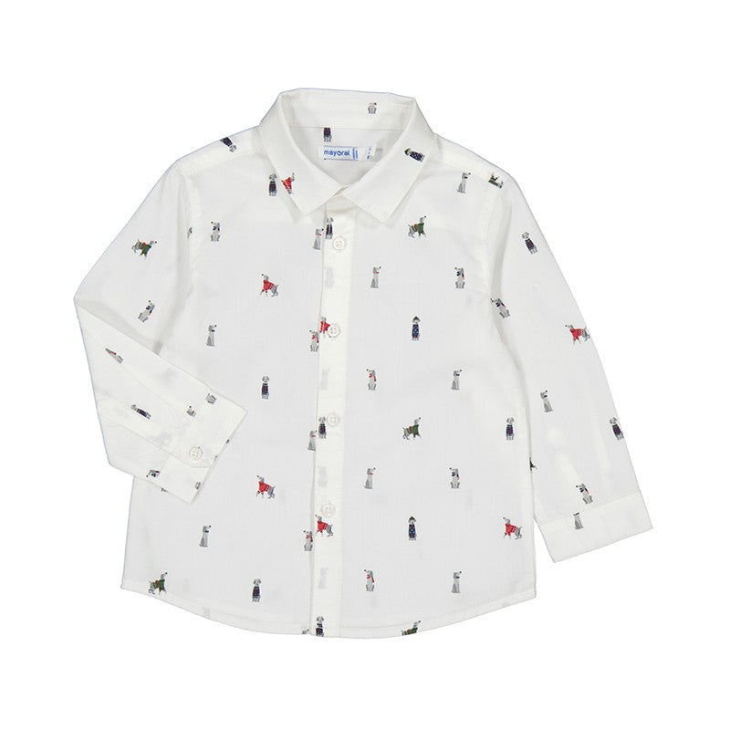 Camisa Mayoral manga larga estampada