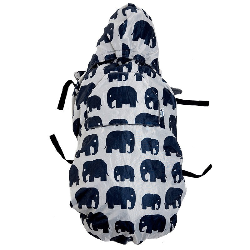 Cobertor porteo polar Bundlebean Grey Elephants