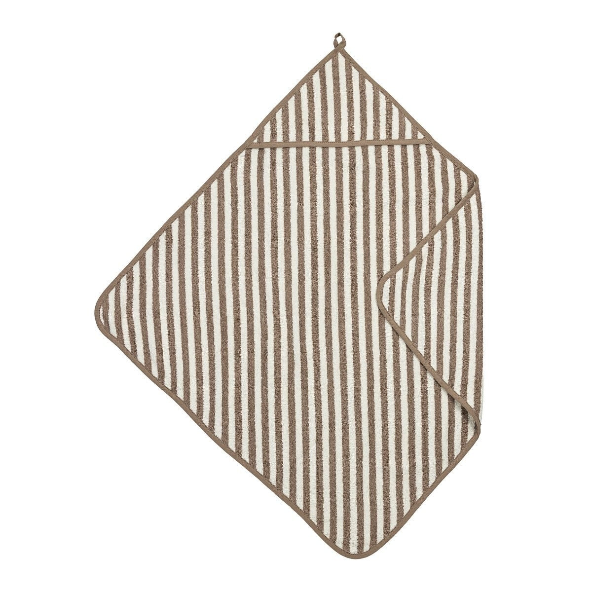 Capa de baño rizo Meyco Fat Stripe Taupe