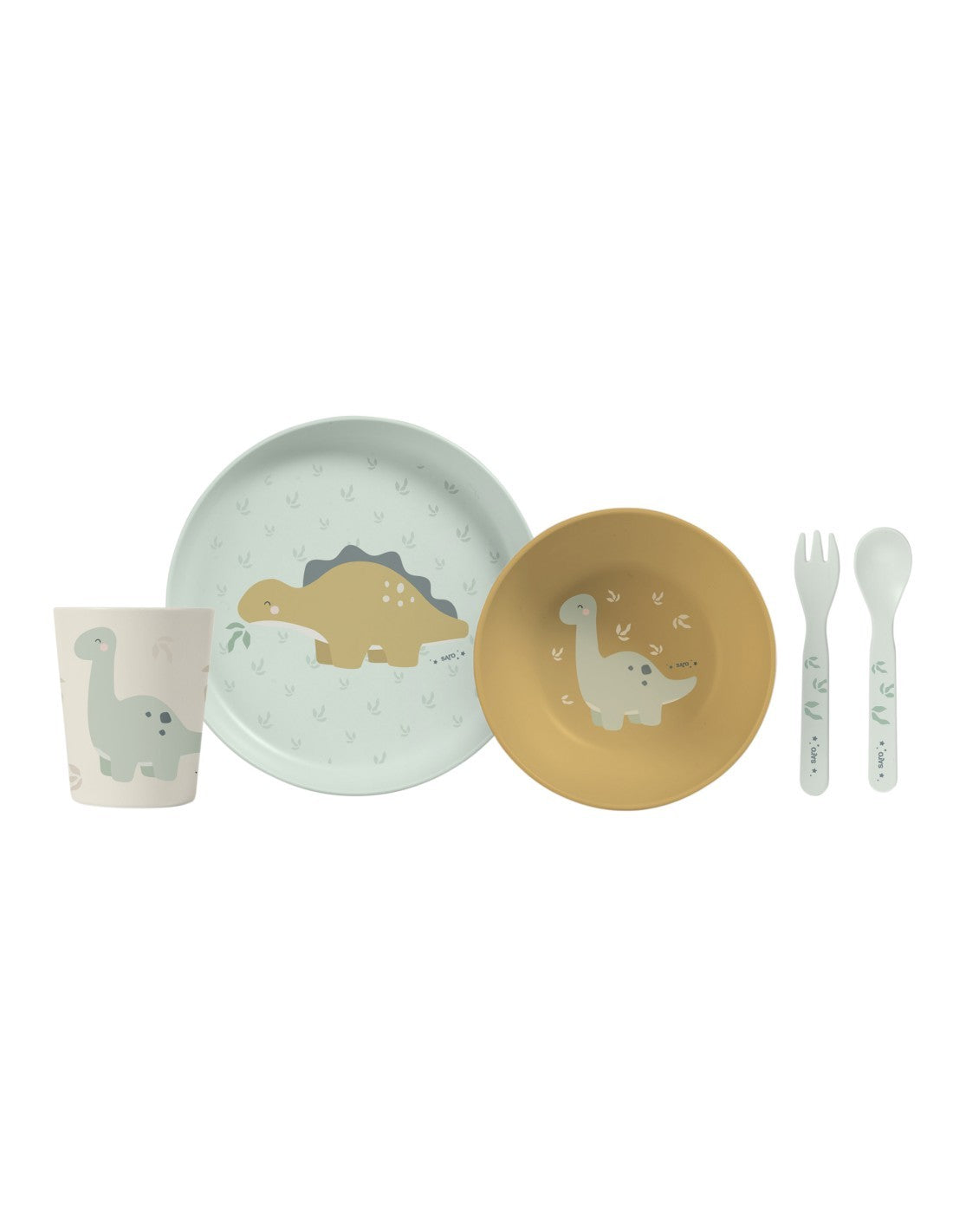 Vajilla Saro Wild Dinos 5 piezas para microondas