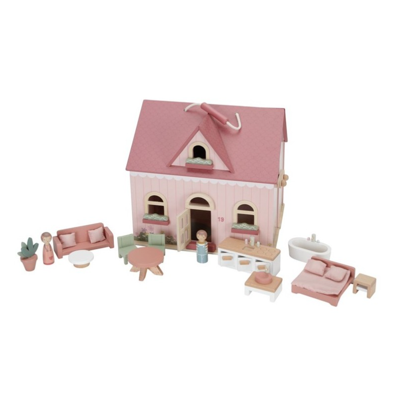 Casa De Muñecas Little Dutch De Madera Portátil