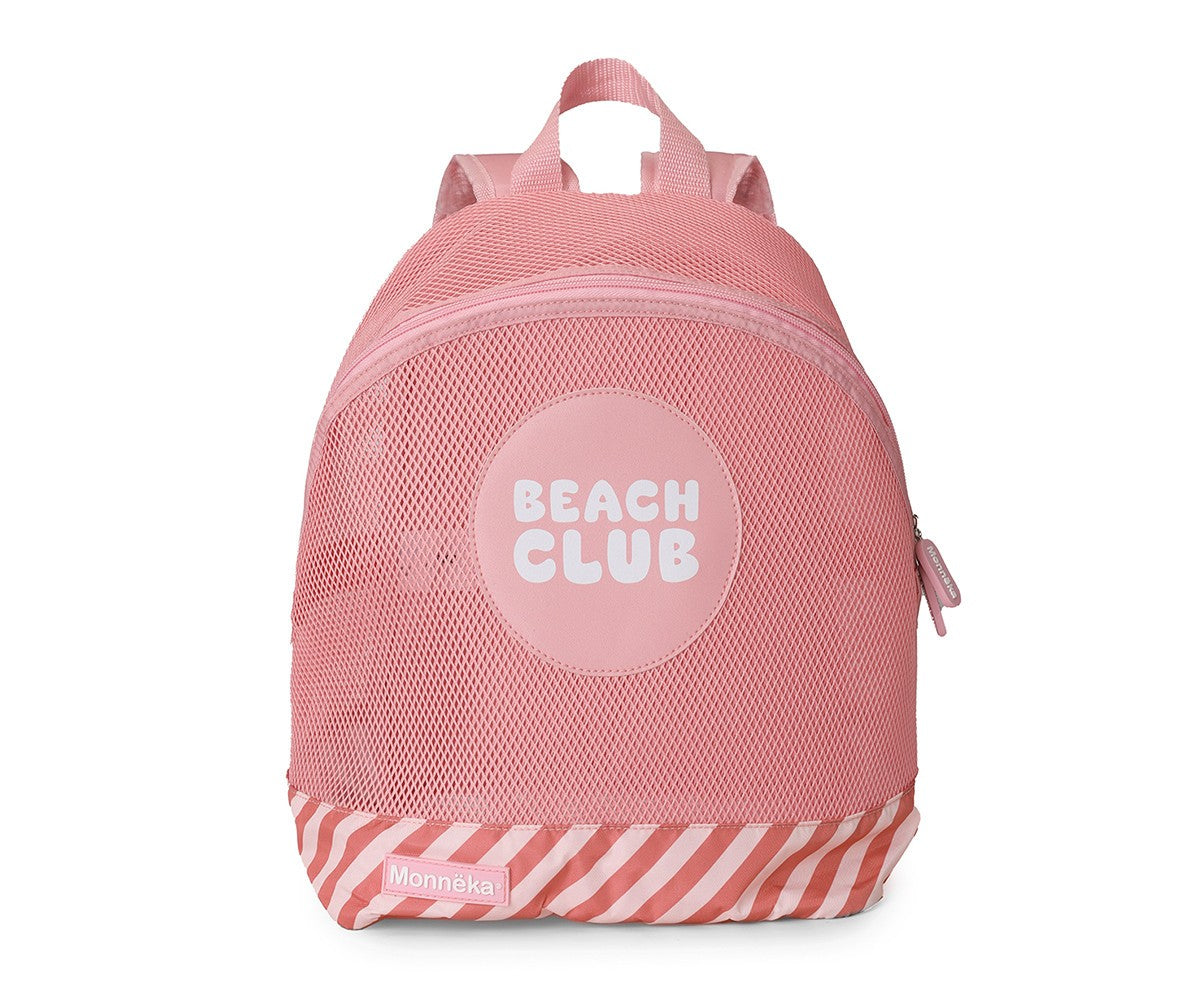 Mochila Infantil Antiarena Monnëka Stripes Bloom & Blush