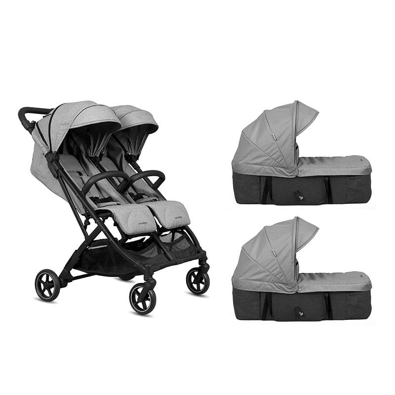 Cochecito Gemelar Casualplay Tour Twin Max con 2 capazos