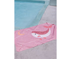 Toalla Playa Microfibra Personalizable Monnëka Whale Pink