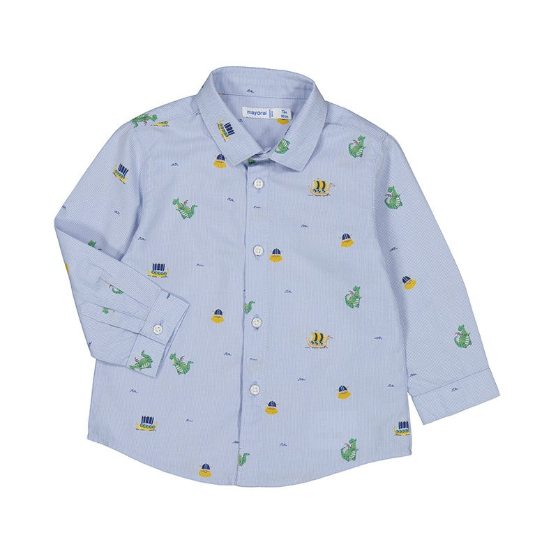 Camisa Mayoral manga larga estampada