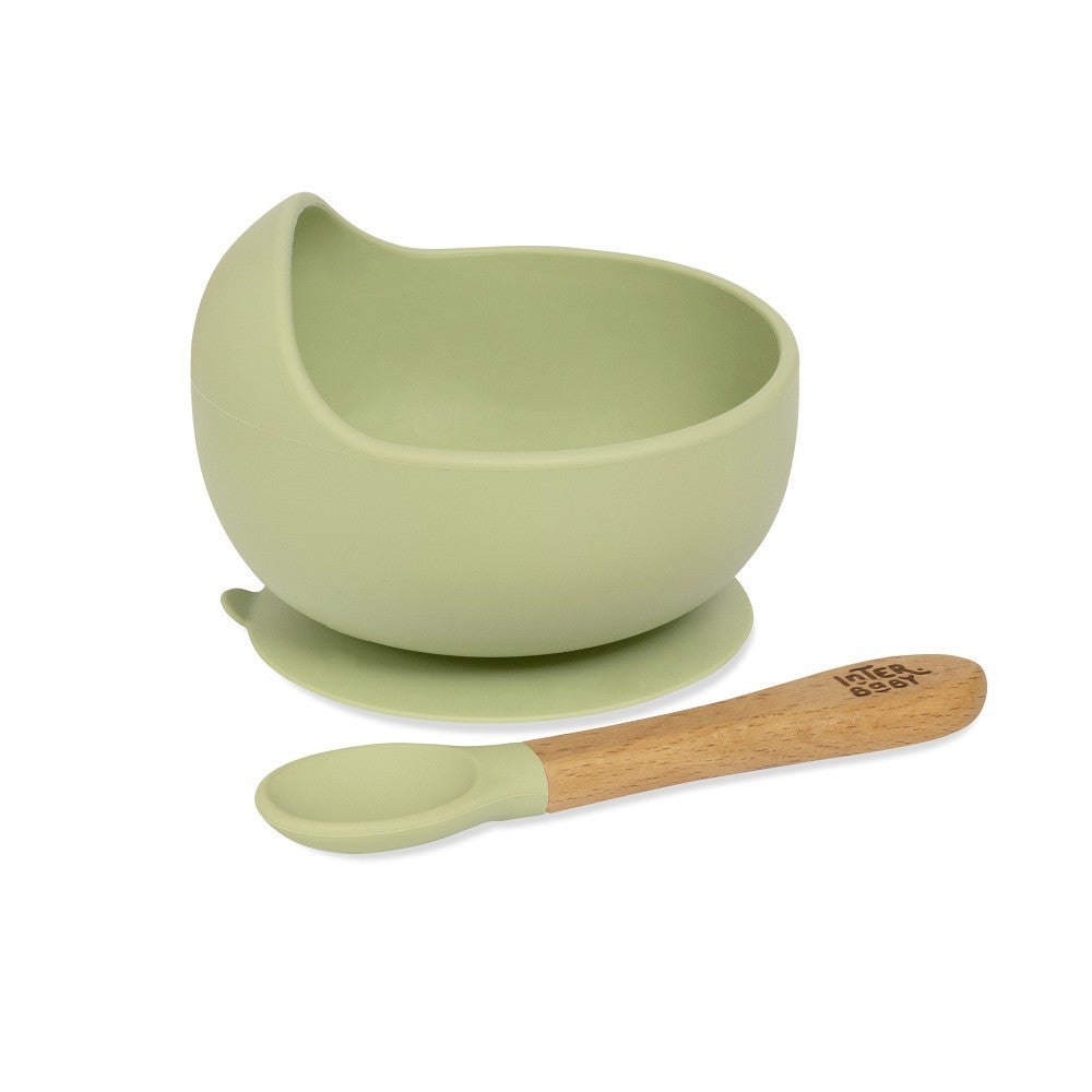 Cuenco Interbaby silicona con cuchara y ventosa