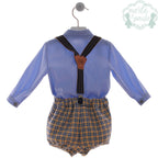 Conjunto niño con tirantes Marta y Paula Arlequín