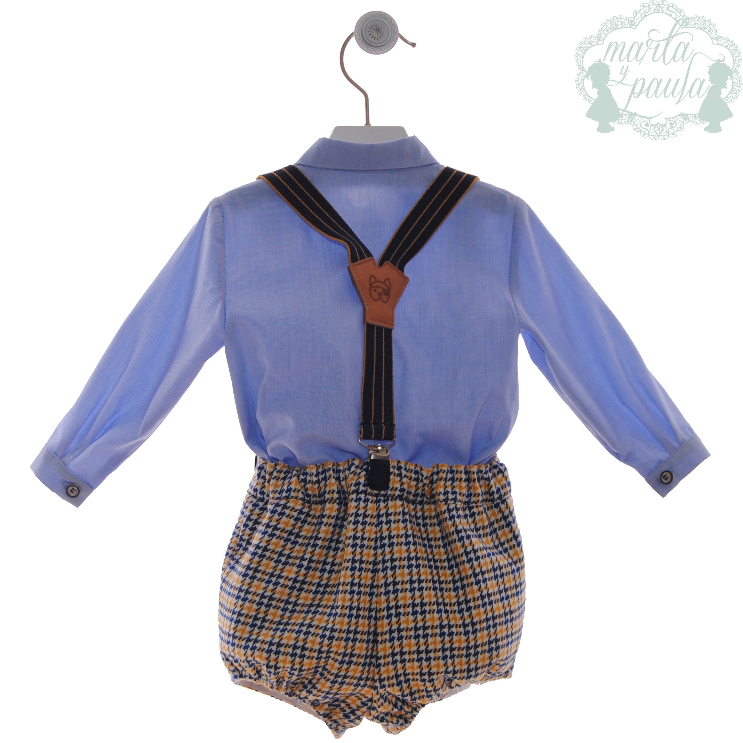 Conjunto niño con tirantes Marta y Paula Arlequín