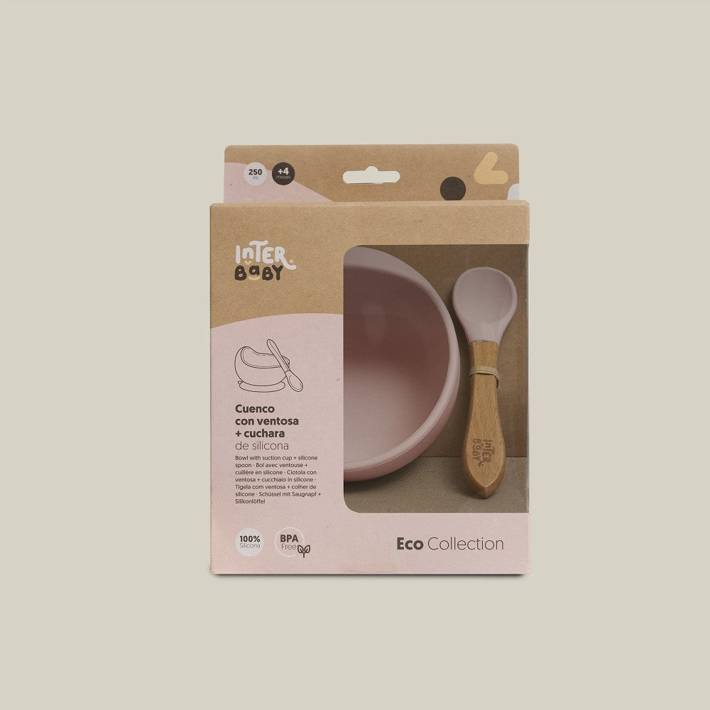 Cuenco Interbaby silicona con cuchara y ventosa