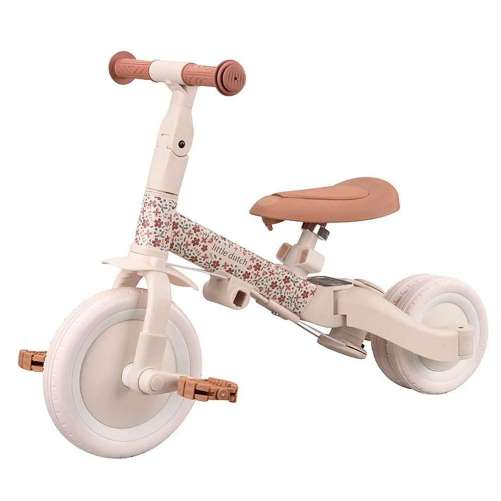 Triciclo con barra Little Dutch 4 en 1 Flores