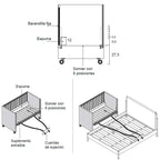 Cuna Colecho Ros LUXOR 120x60 con Kit colecho y ruedas