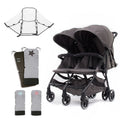 Silla paseo gemelar Baby Monsters kuki Twin con plastico de lluvia y 2 colchonetas Star
