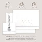 Triptico Cuna Estrella multicolor Luna+ Broche Interbaby