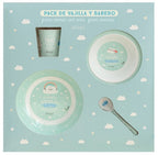 Set vajilla mr wonderful con babero y vaso by Laken