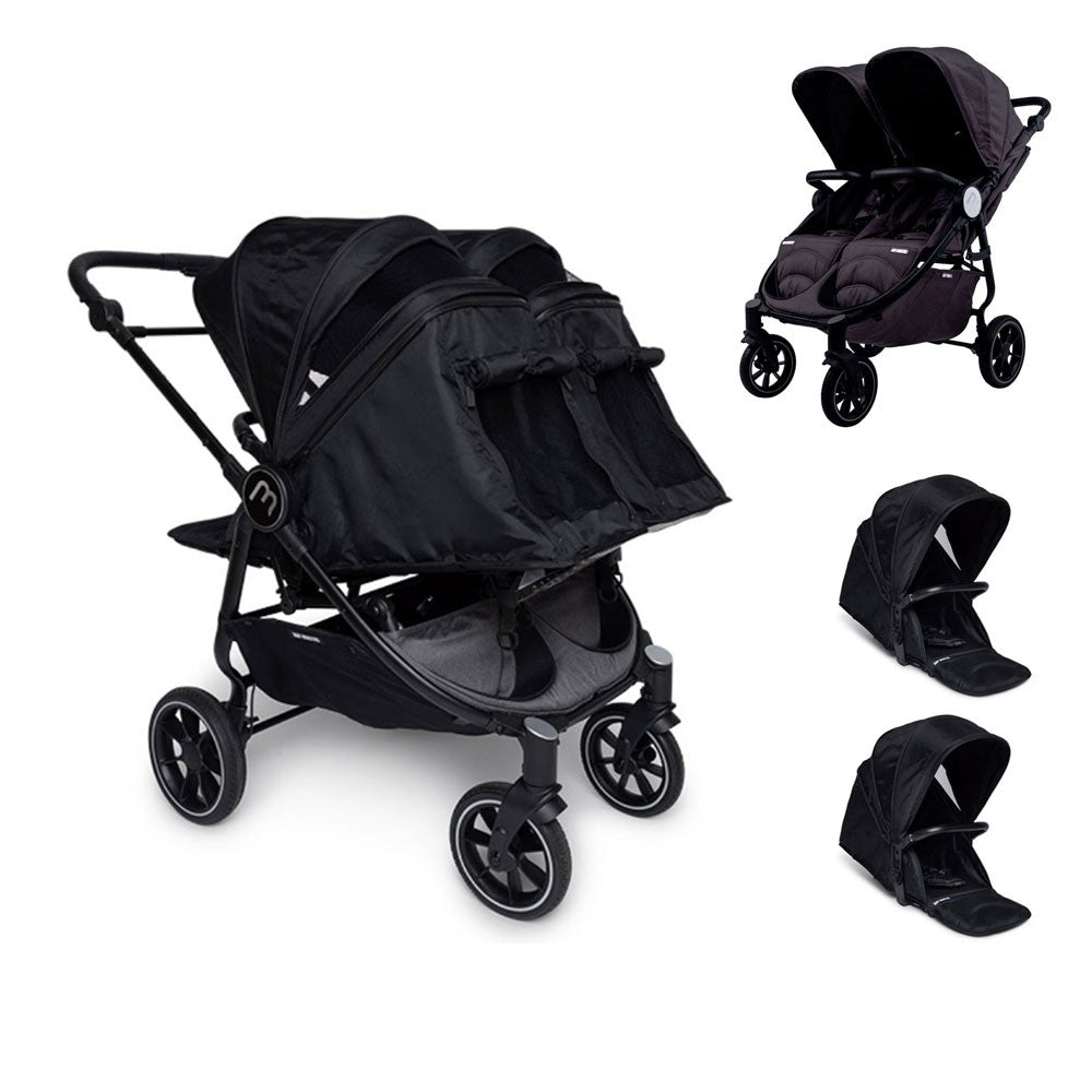 Silla Gemelar Baby Monsters Easy Twin 4 con 2 hamacas reversibles