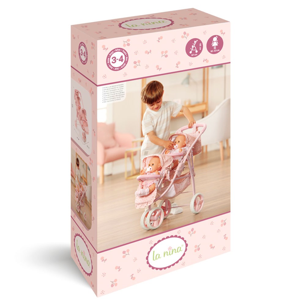 Cochecito de muñeca La Nina Gemelar Olivia Personalizable