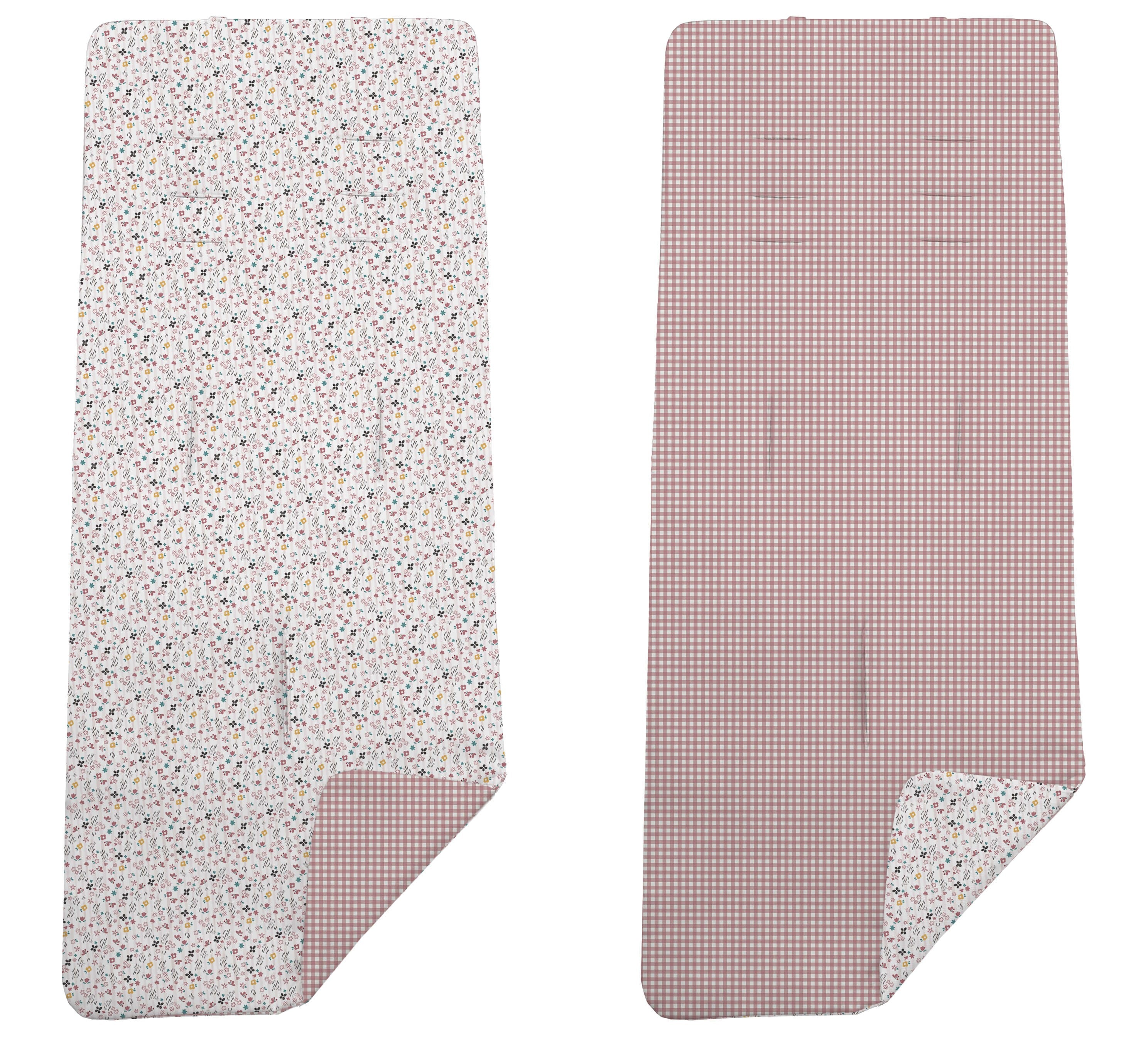 Colchoneta Reversible Dydados Flores Vichy