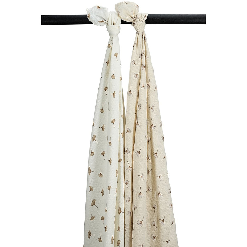 Muselina Lavada Gde Meyco Gingko Off White Sand Pack De 2