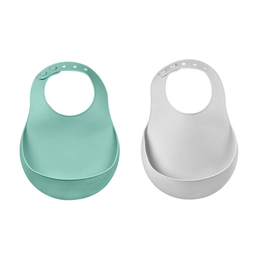 Juego de 2 baberos Beaba de silicona