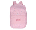 Mochila Tutete Grande Tela Dots Pink Personalizable