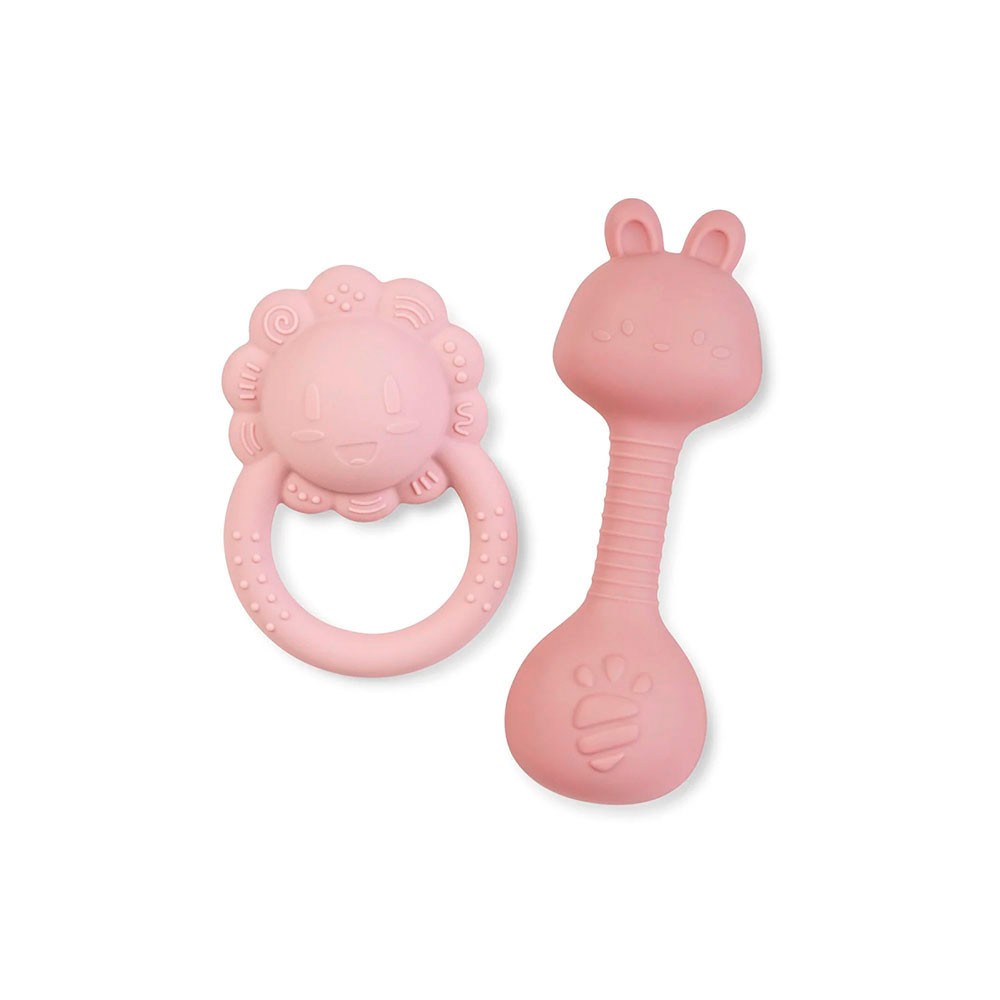 Set de mordedor con sonajero Saro Tiny Treasures