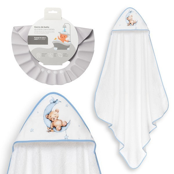 Capa Baño Estampado Oso Luna Interbaby