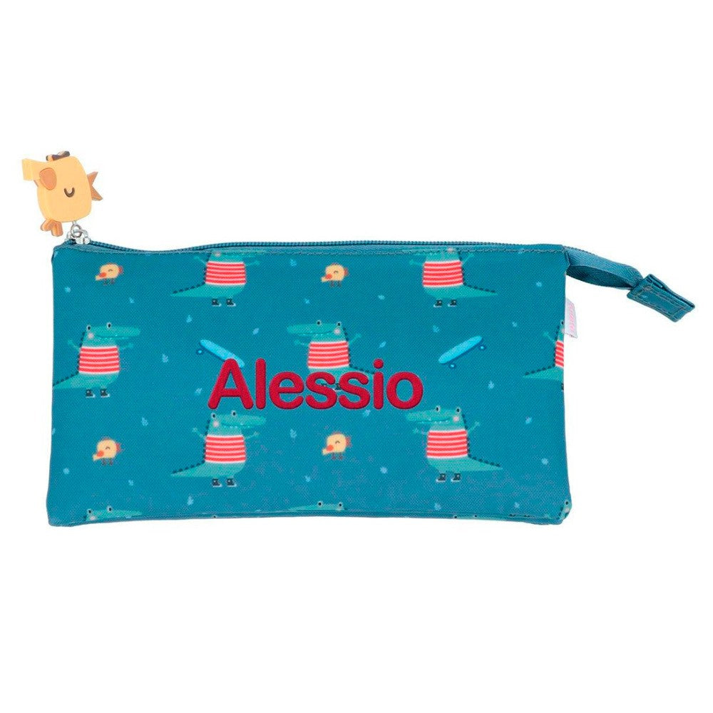 Estuche Con 3 Compartimentos Tutete Croc Personalizable