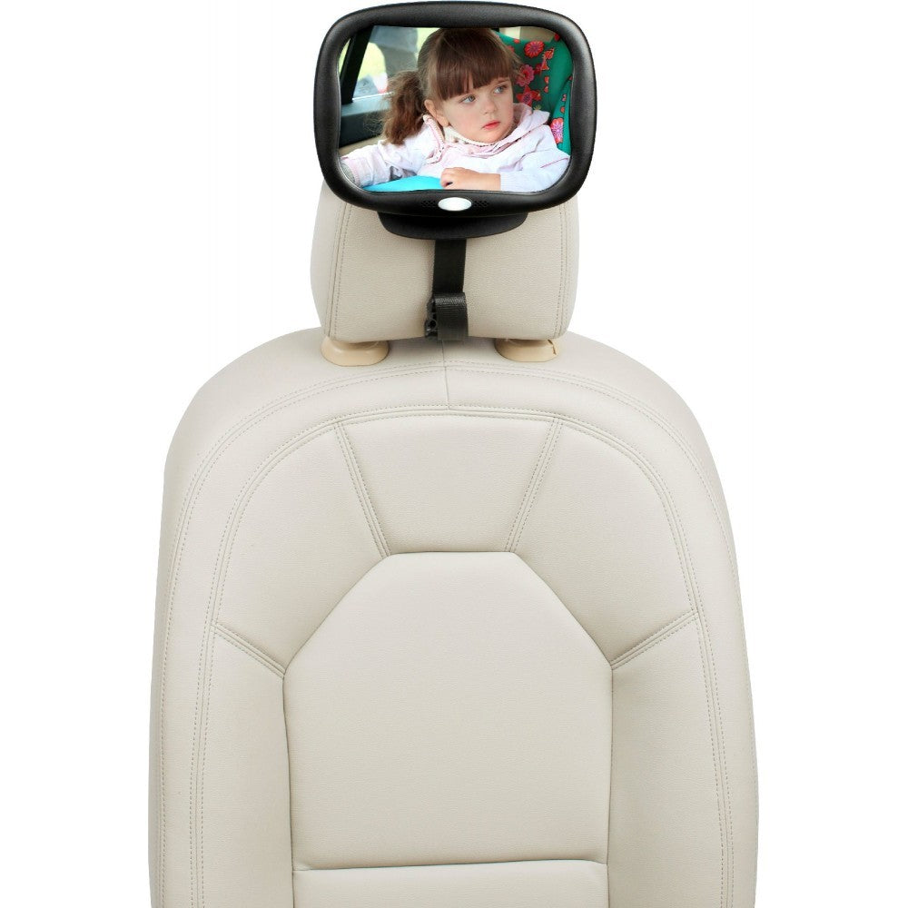 Espejo de seguridad XL ajustable 360º con luz led y mando