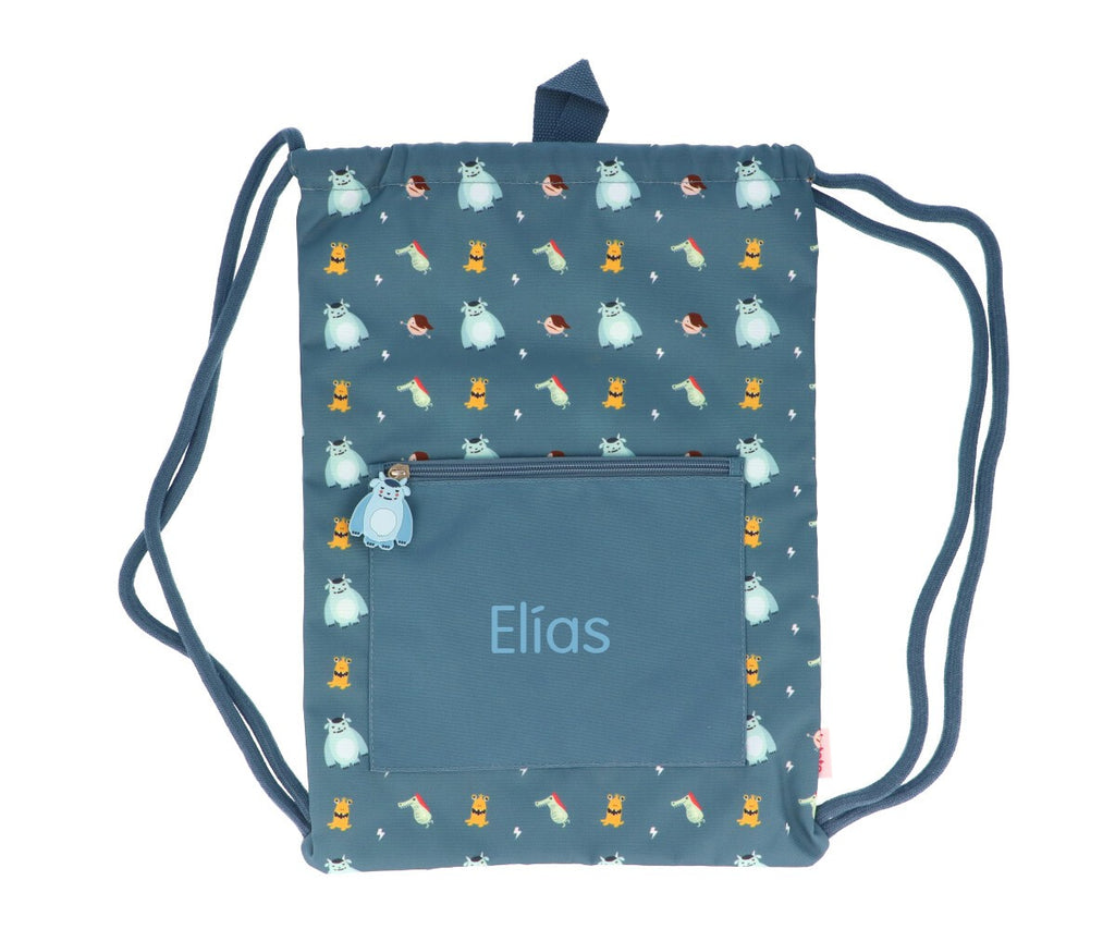Mochila Tutete Saco Impermeable Little Monsters Personalizable