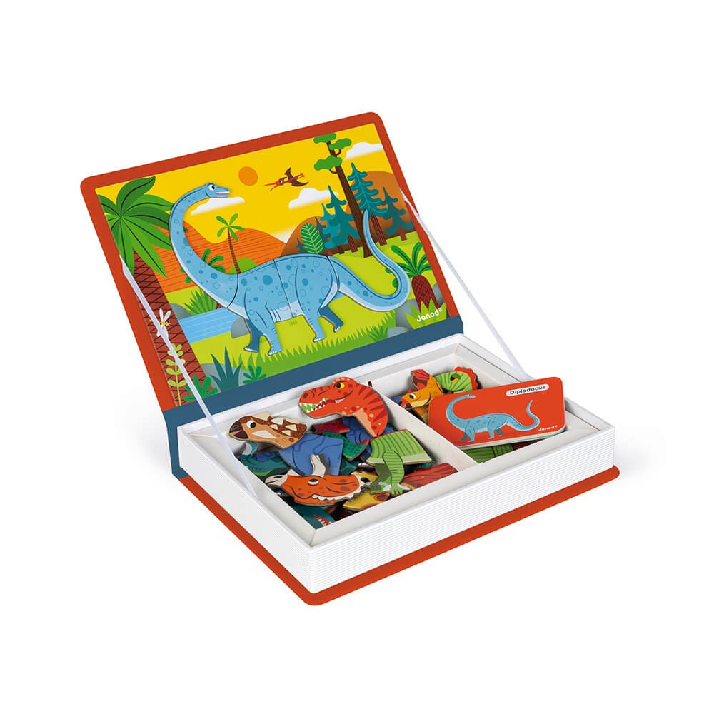 Puzzle Janod MAGNETI'BOOK DINOSAURIOS 40 IMANES