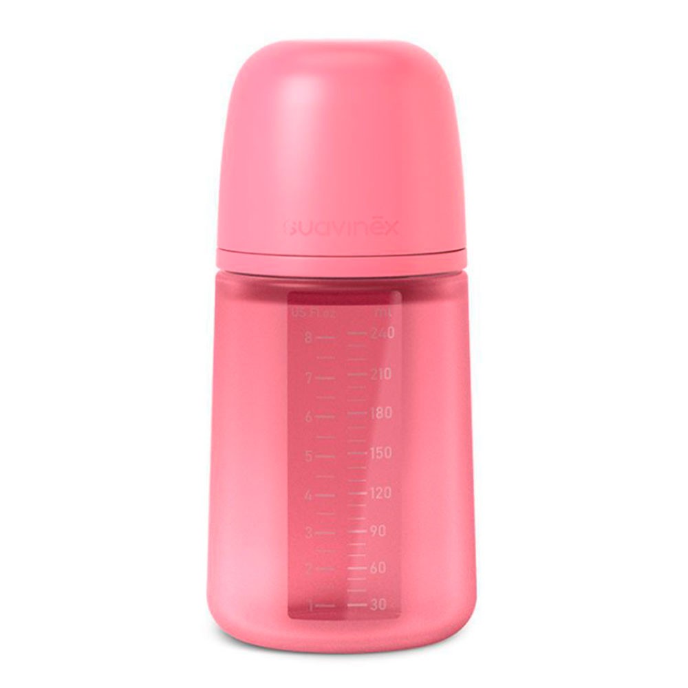 Biberon Fisiologico 240ml Silicona Suavinex Pro flujo Medio +3 Meses.