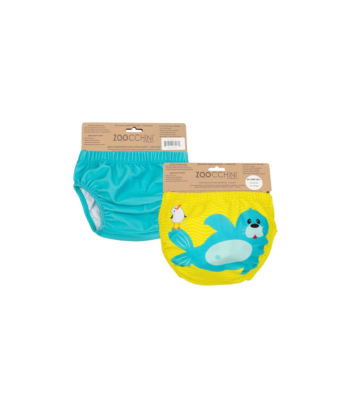 Bañador pack 2 Zoocchini Foca UPF 50