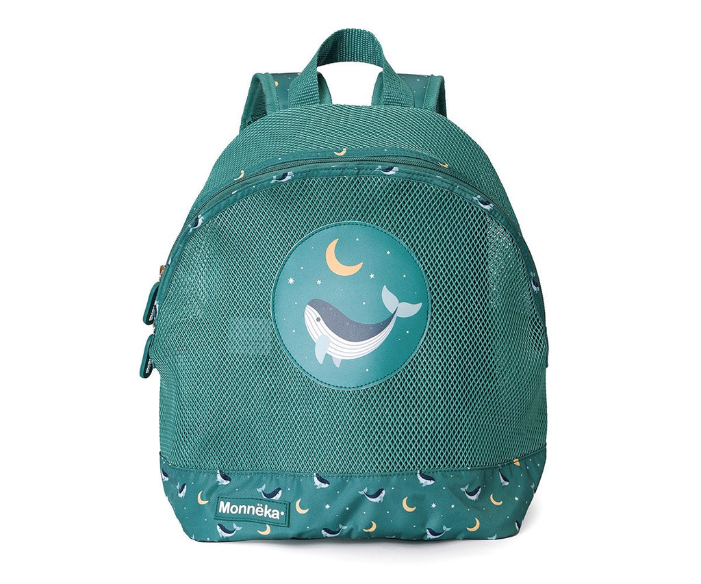 Mochila Infantil Antiarena Monnëka Whale Teal