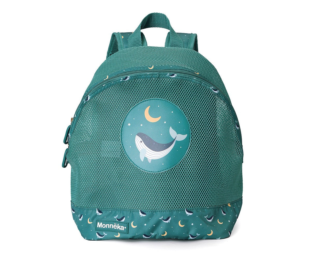 Mochila Infantil Antiarena Monnëka Whale Teal