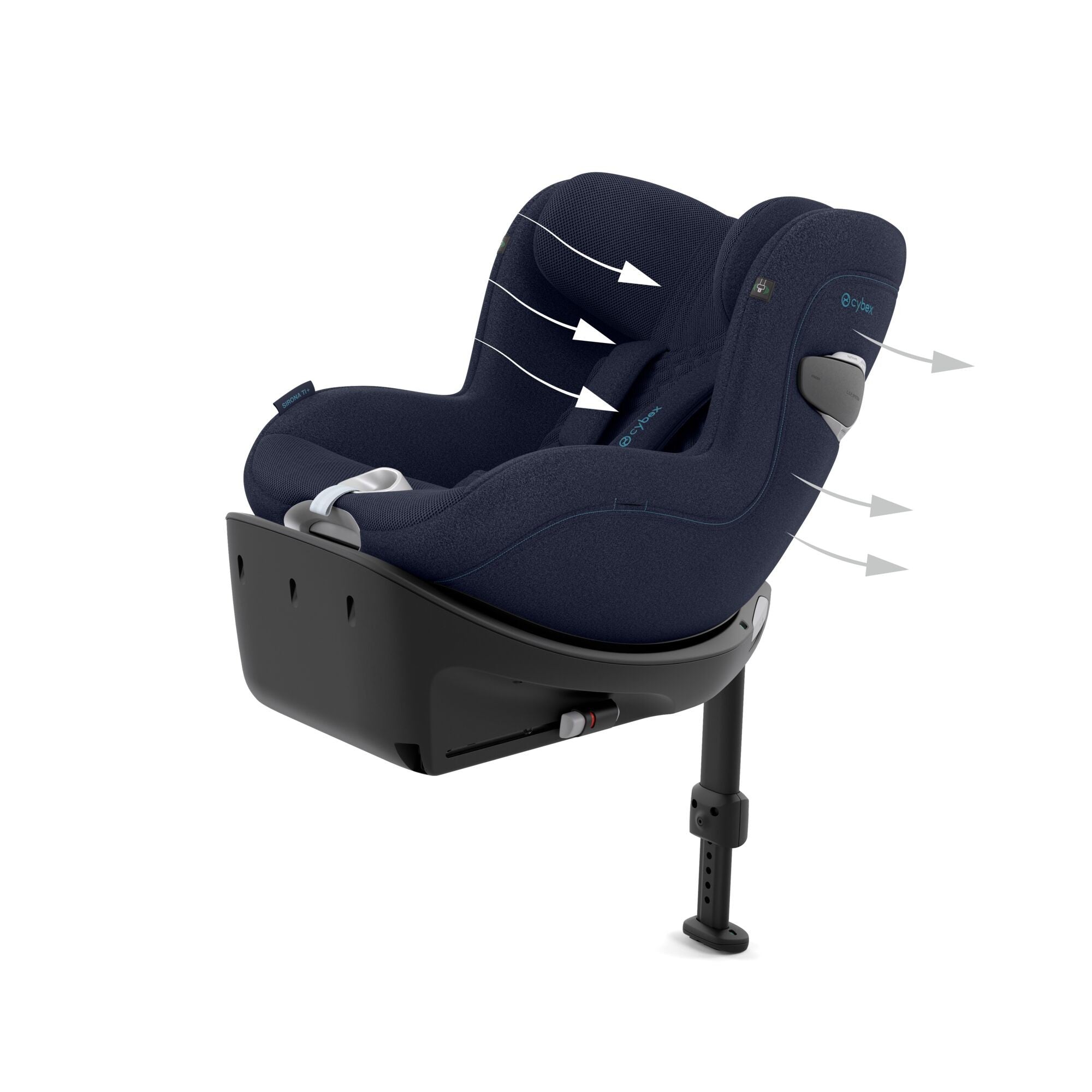 Silla auto Cybex Sirona Ti I-size Plus con reductor y capota antiuva