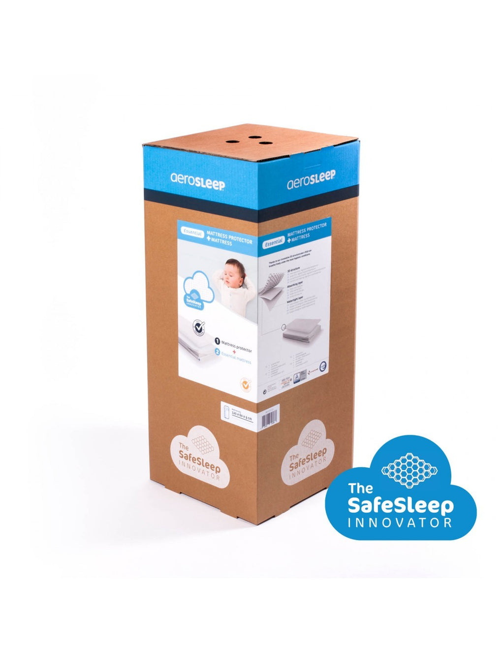 Protector + Colchón Aerosleep Safe Pack Essential para CUNA